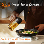 Zorli Precision Oil Dispenser Sprayer – Matte Black Glass 2-in-1