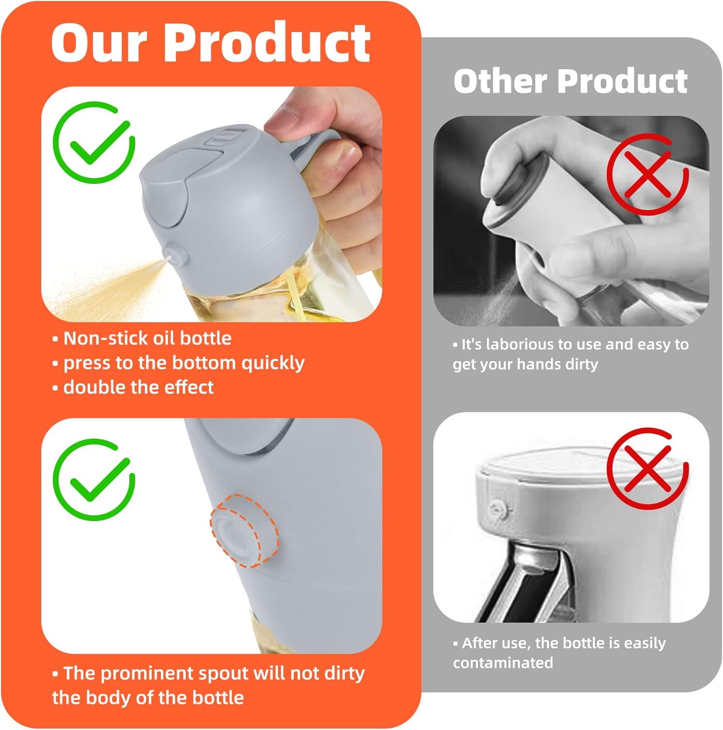 Air fryer setup with Zorli ash sprayer bottle