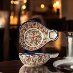 Odriva ceramic bowl with salad and dipping sauce