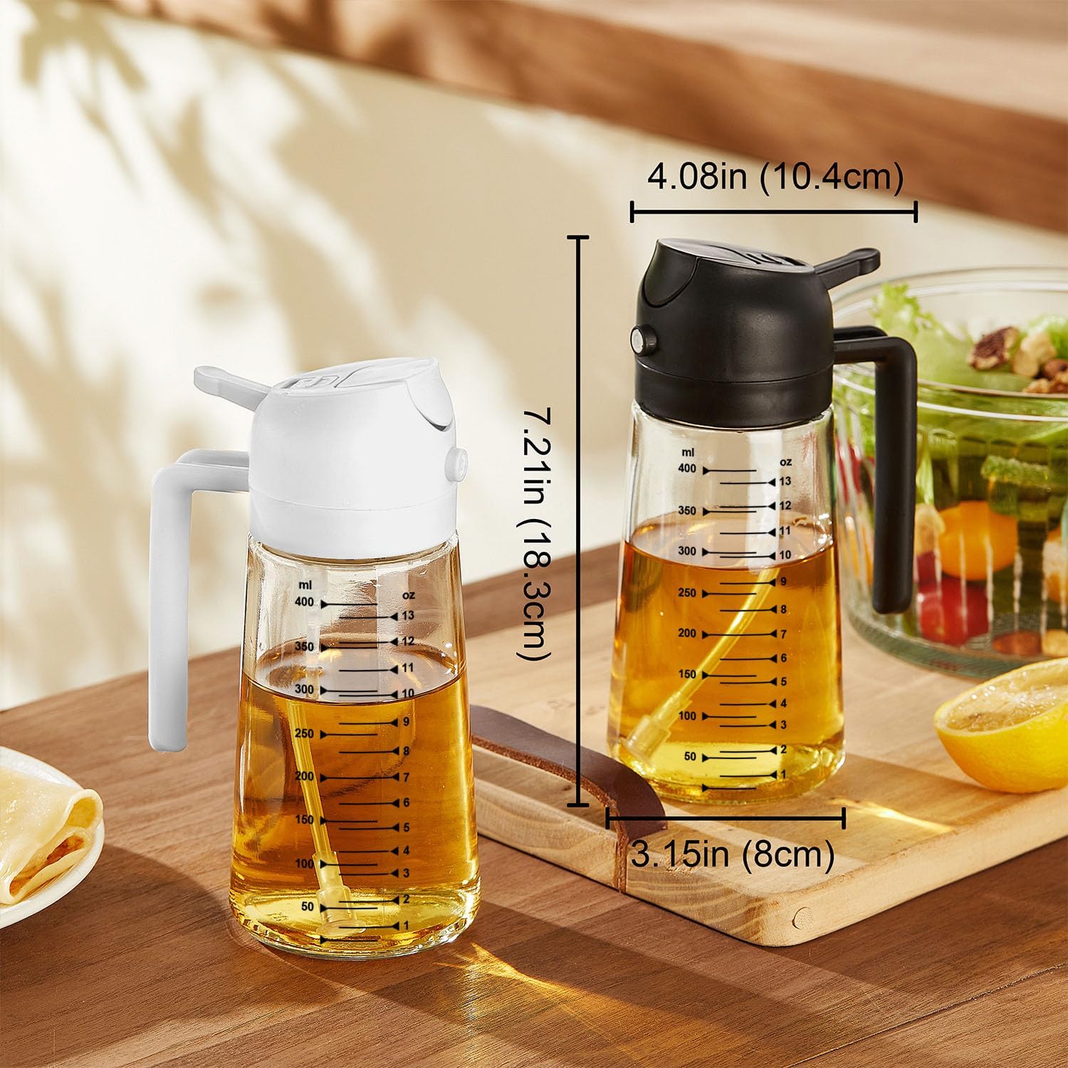 Zorli black bottle on kitchen counter with air fryer