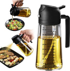 Zorli matte black olive oil sprayer with lid closed